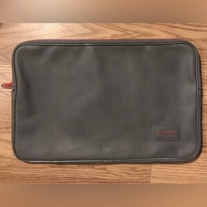 Givenchy Paris Laptop Case / Sleeve Gray w Red Accents Designer Unisex Bag